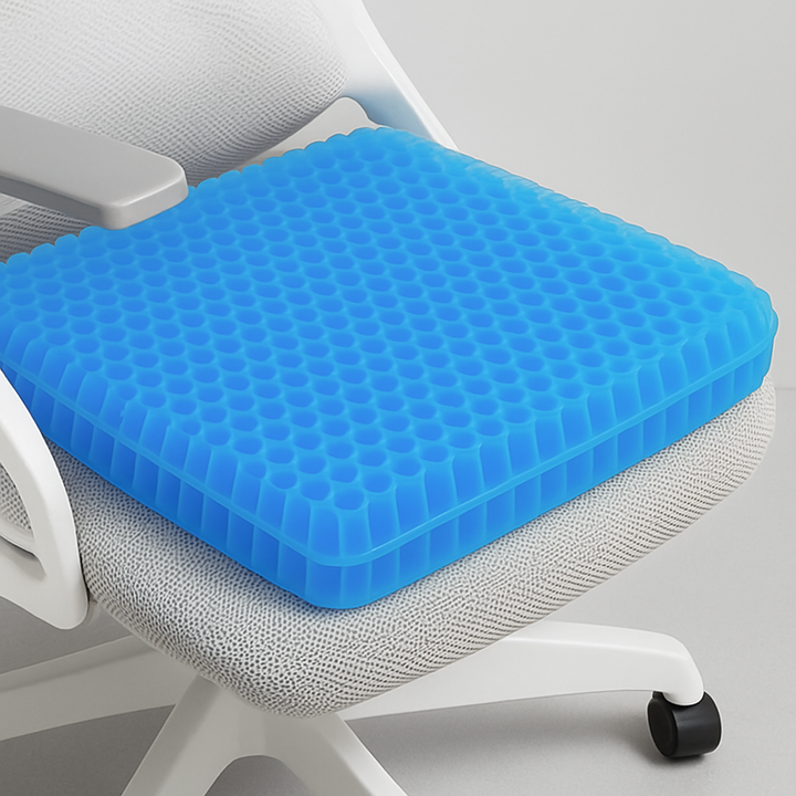 Gel Seat Cushion – Honeycomb Design for Back & Tailbone Relief