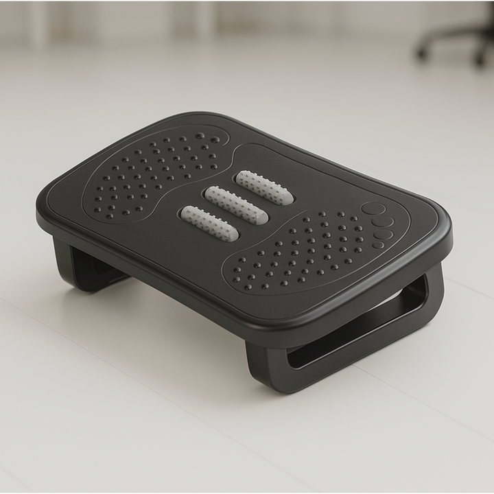 Adjustable Footrest with Rollers – Ergonomic Desk Leg Support