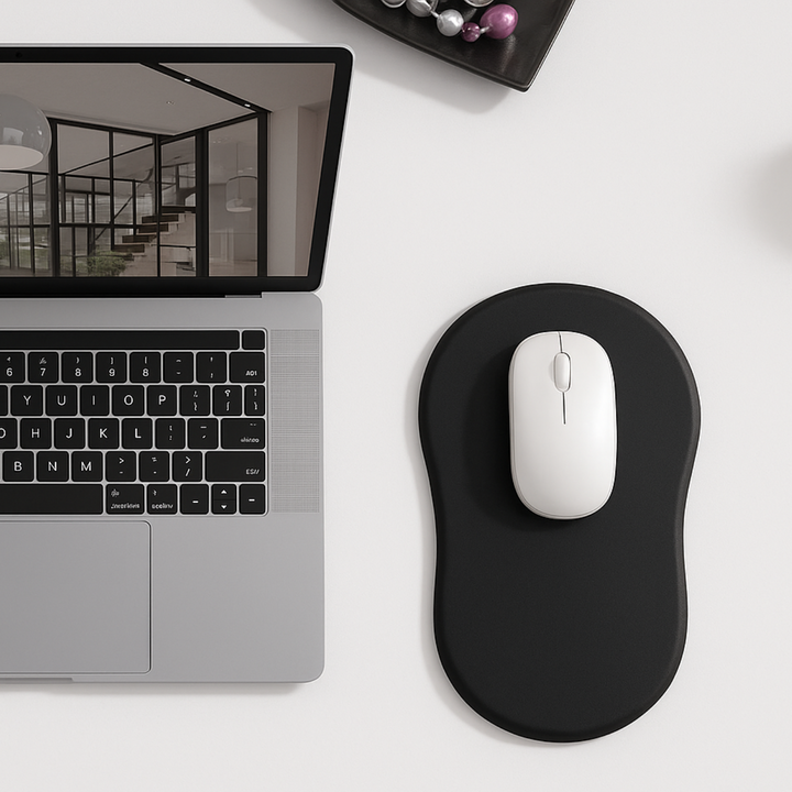 Memory Foam Mouse Pad – Wrist Rest with Non-Slip Base
