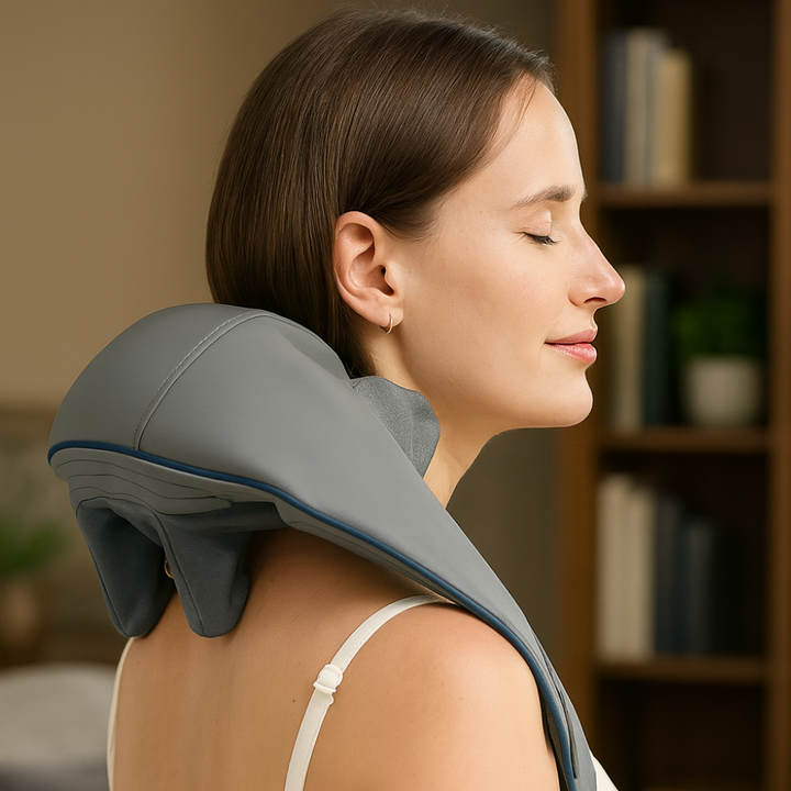 Foreverlily Wireless Neck & Back Massager - Heat + Shiatsu Kneading Shawl
