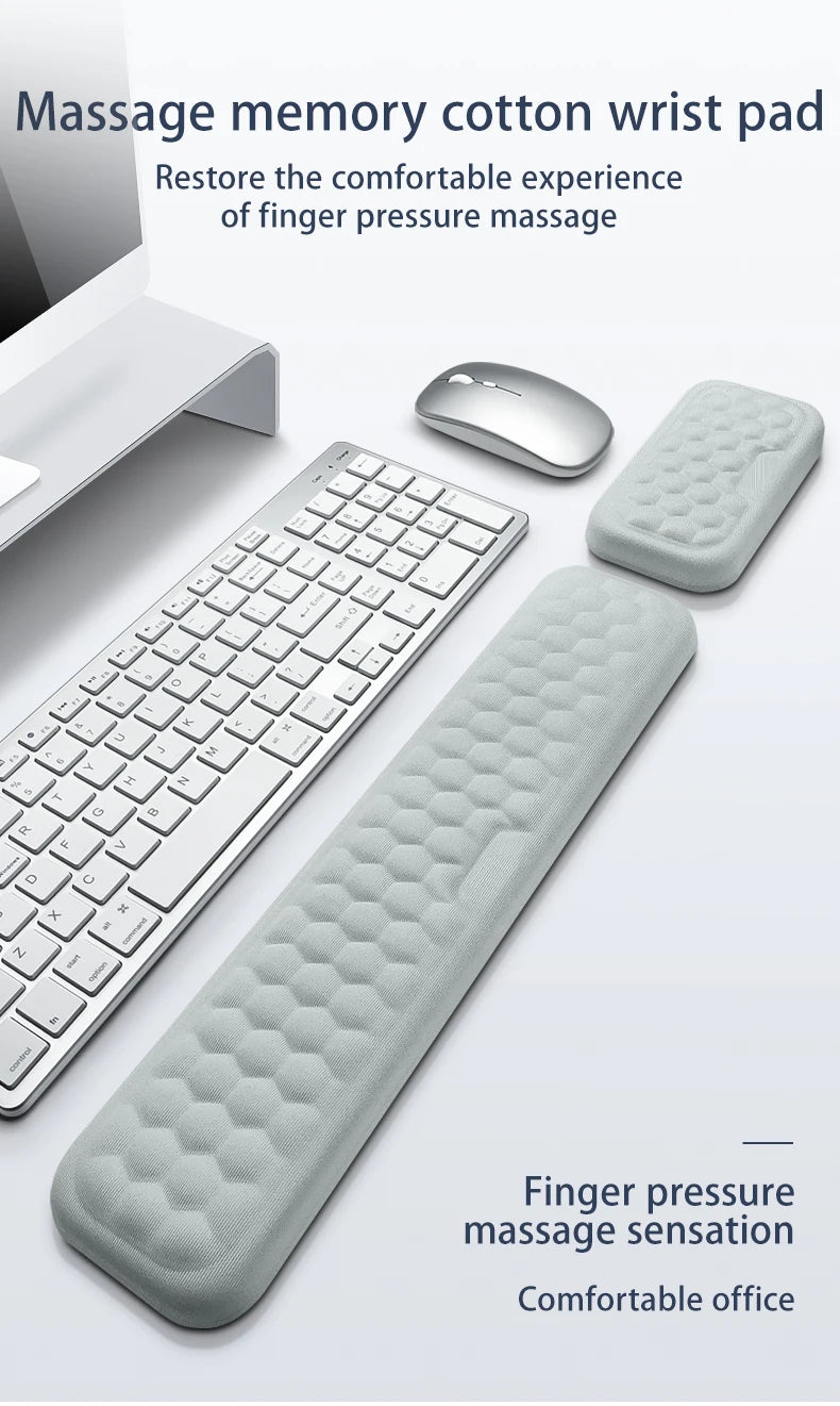 Ergonomic Memory Foam Wrist Rest for Keyboard & Mouse – Office Use