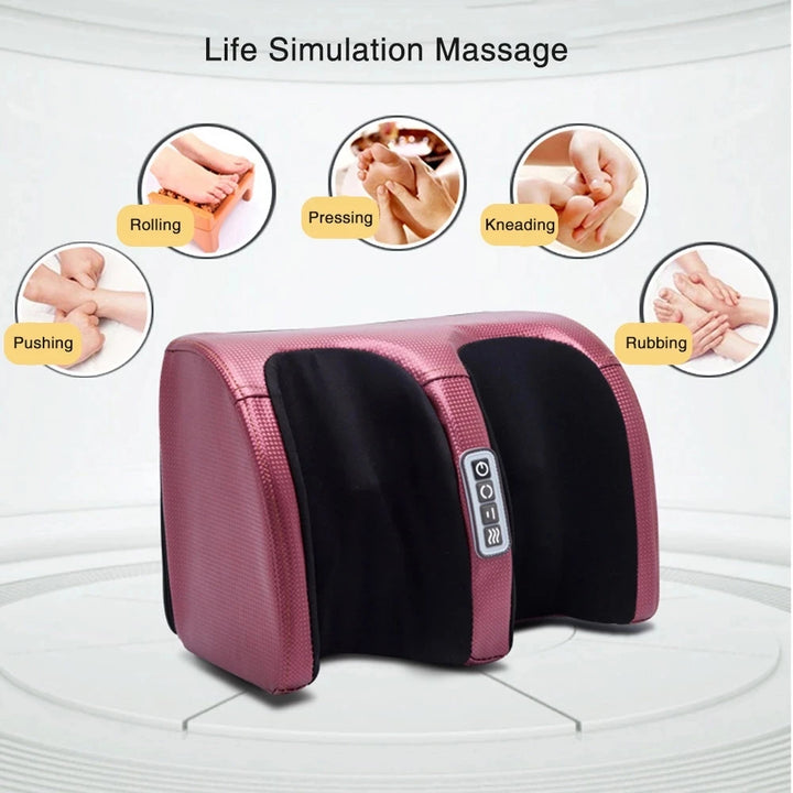 Electric Shiatsu Foot Massager - Deep Tissue Kneading + Heat Therapy