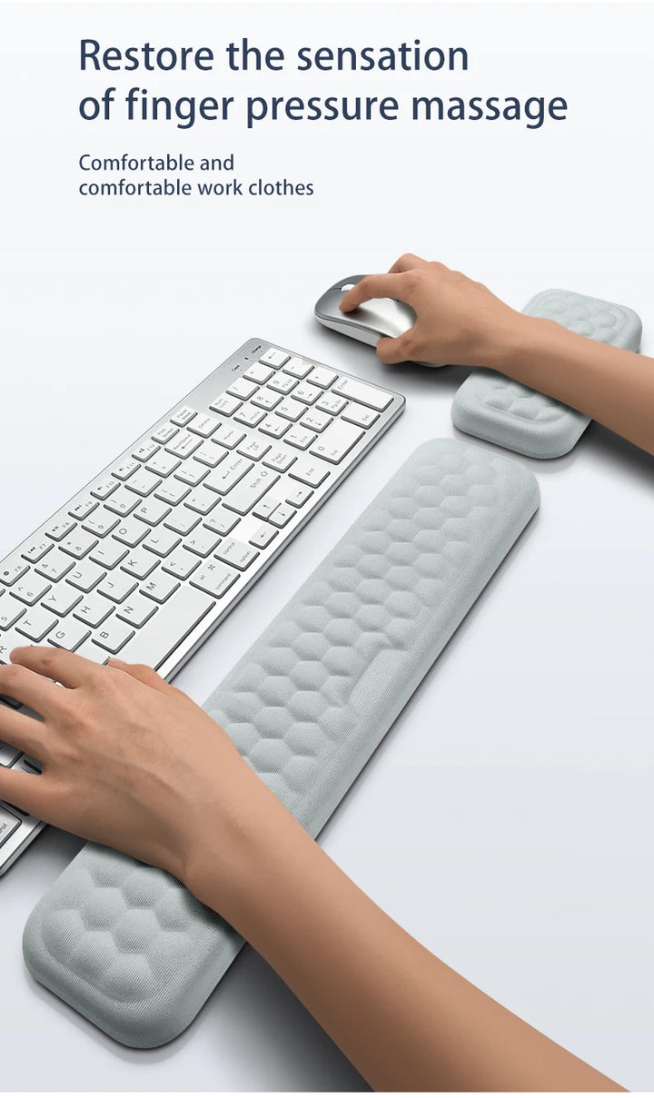 Ergonomic Memory Foam Wrist Rest for Keyboard & Mouse – Office Use
