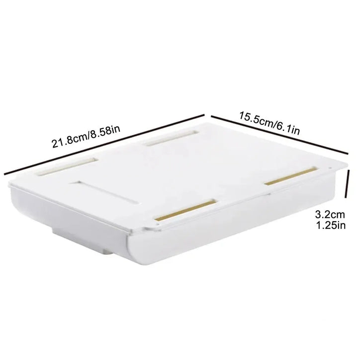 Hidden Desk Drawer Organizer – Self-Adhesive Under-Table Storage Box