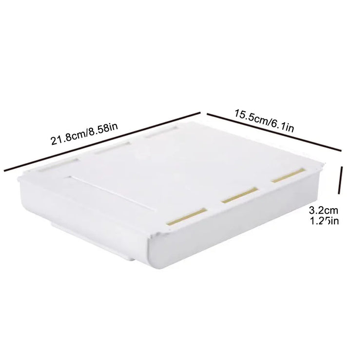 Hidden Desk Drawer Organizer – Self-Adhesive Under-Table Storage Box