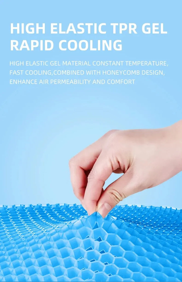 Gel Seat Cushion – Honeycomb Design for Back & Tailbone Relief