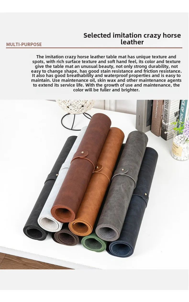 Waterproof PU Leather Desk Pad | Large Non-Slip Mouse Pad & Desk Protector
