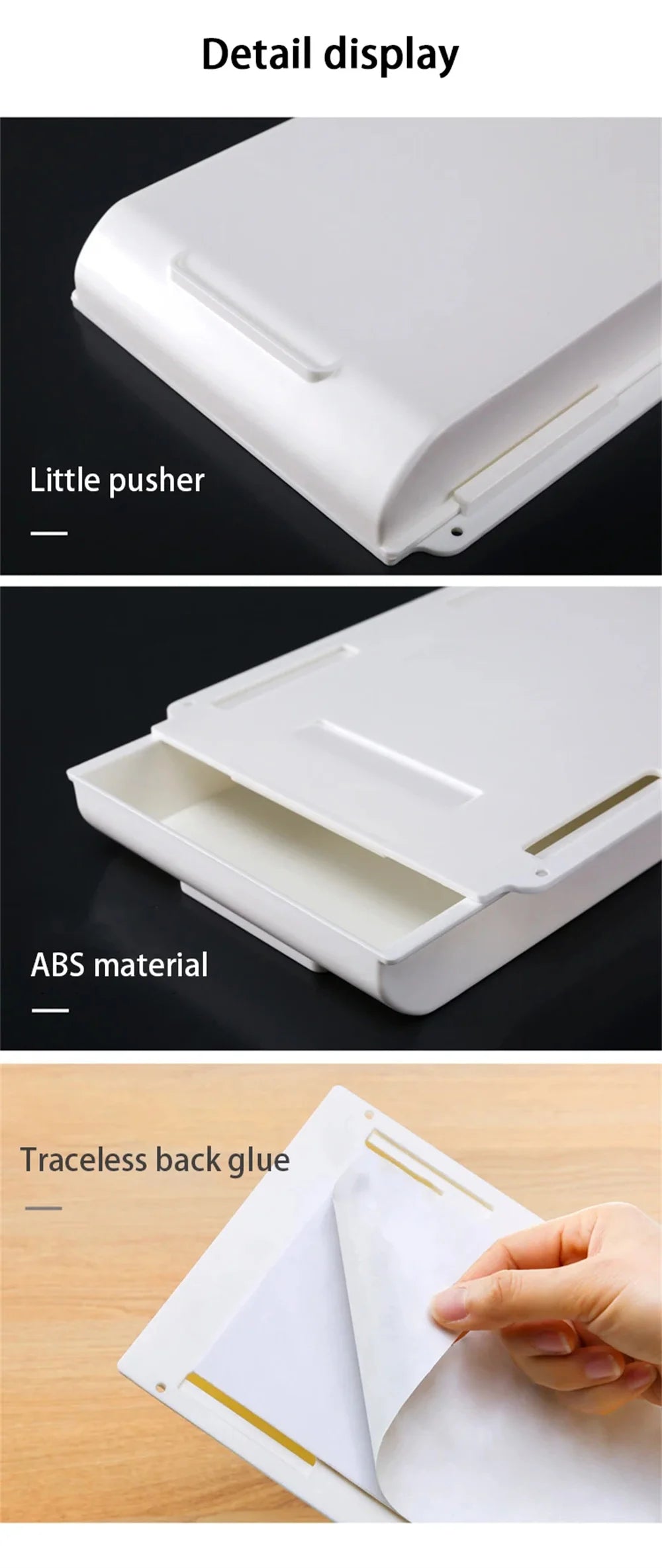 Hidden Desk Drawer Organizer – Self-Adhesive Under-Table Storage Box