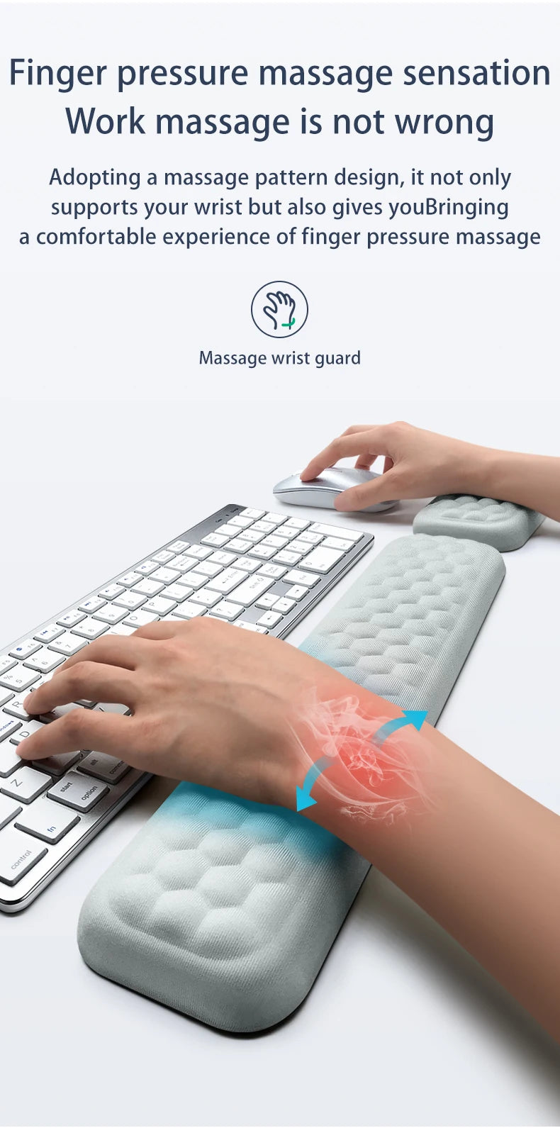 Ergonomic Memory Foam Wrist Rest for Keyboard & Mouse – Office Use