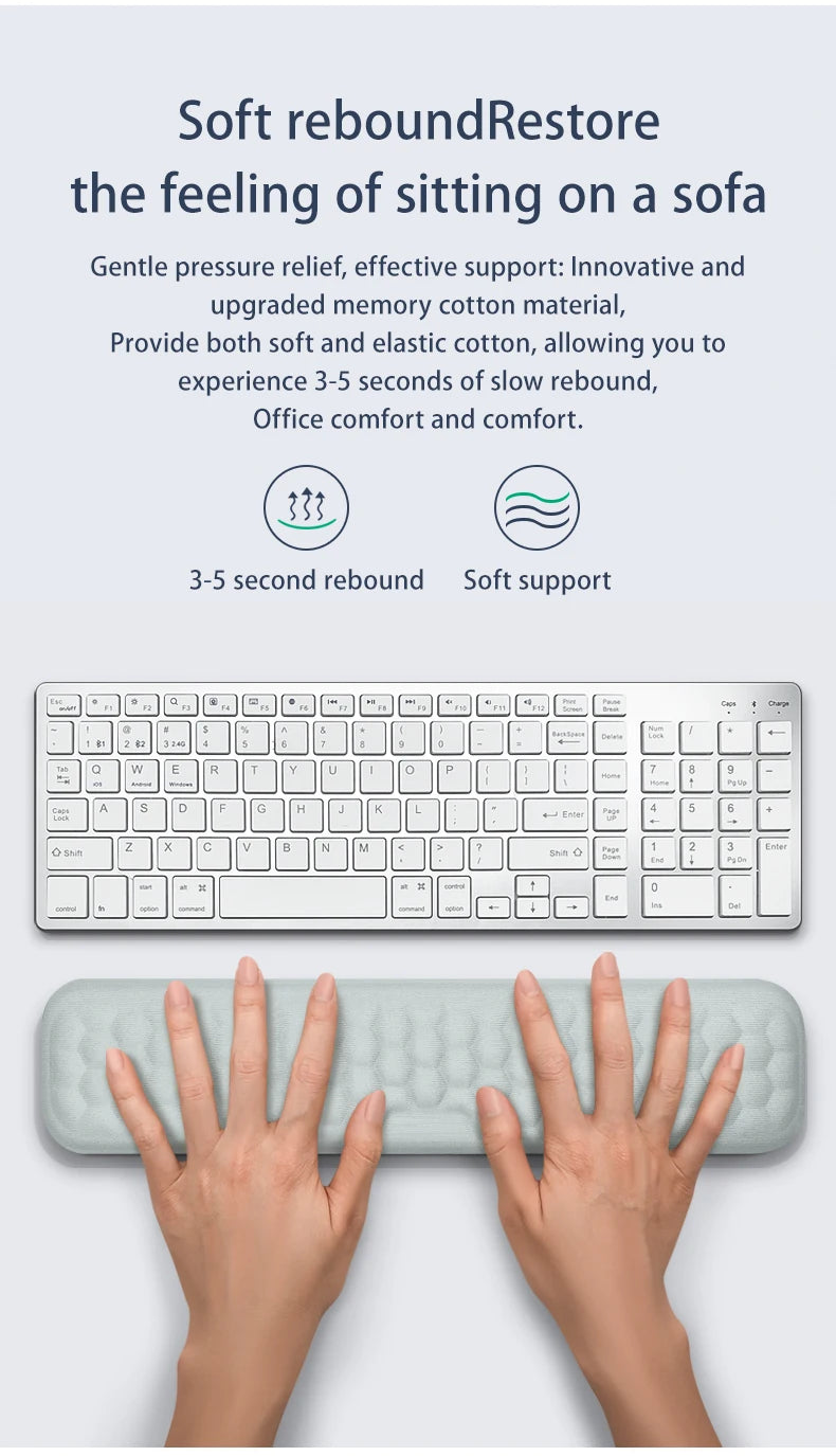 Ergonomic Memory Foam Wrist Rest for Keyboard & Mouse – Office Use