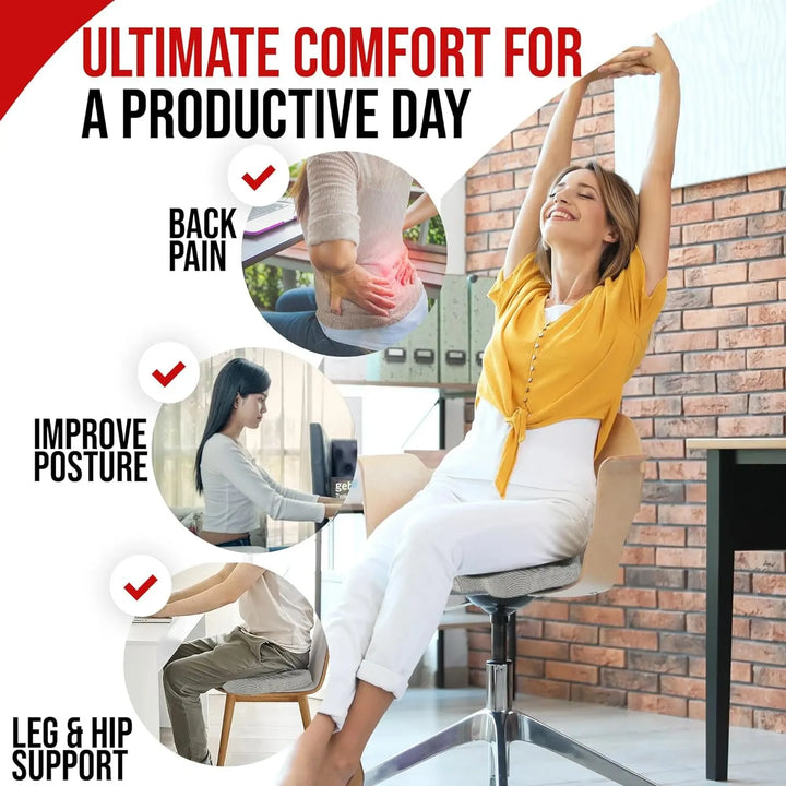 Memory Foam Seat Cushion – Hemorrhoid & Pressure Relie