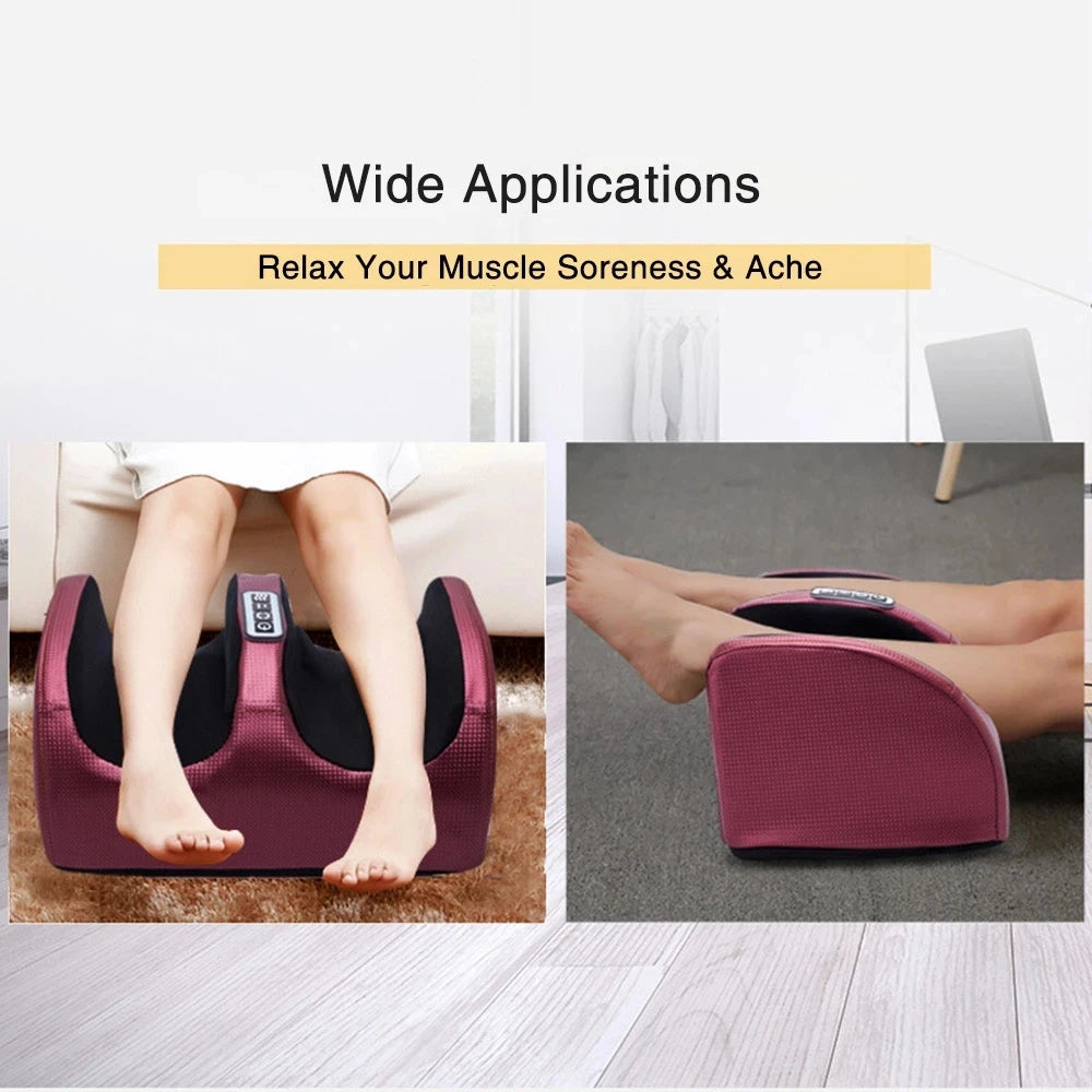 Electric Shiatsu Foot Massager - Deep Tissue Kneading + Heat Therapy