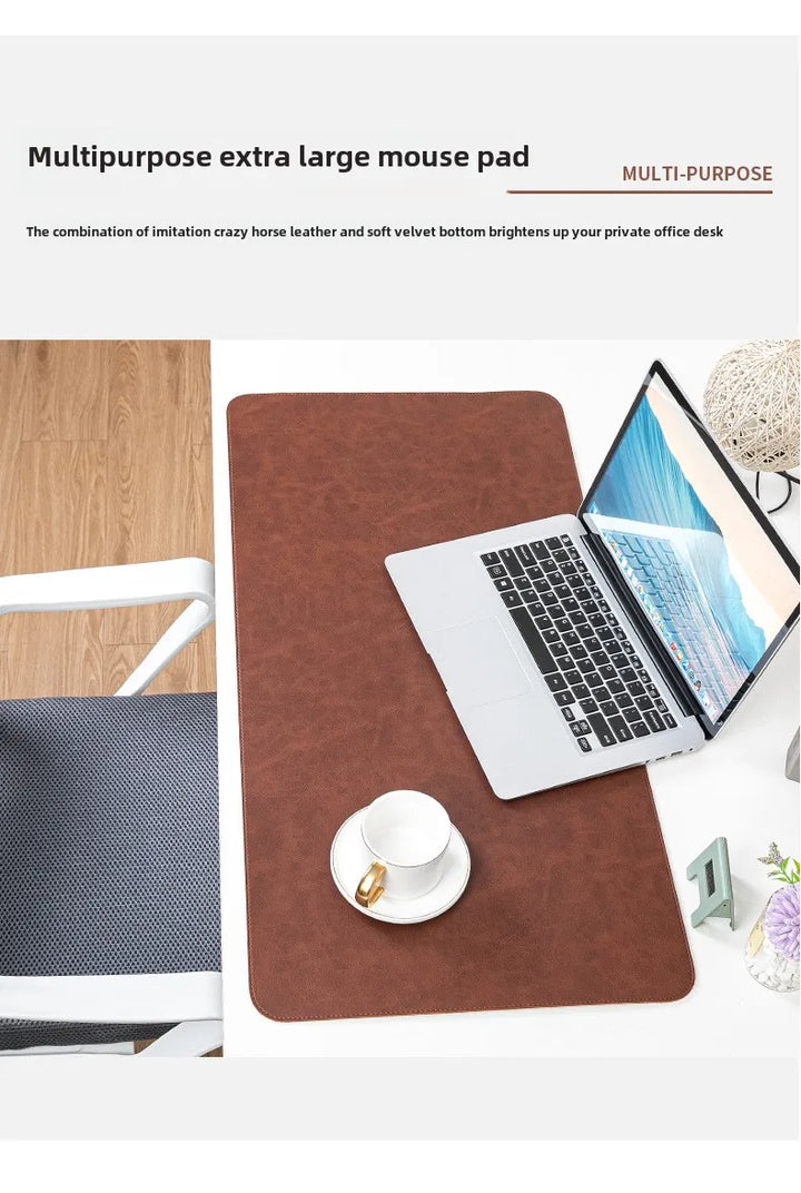 Waterproof PU Leather Desk Pad | Large Non-Slip Mouse Pad & Desk Protector