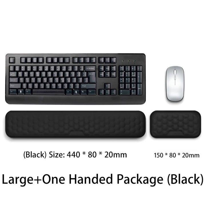 Ergonomic Memory Foam Keyboard & Mouse Wrist Rest Pad Set – Comfort Support for Office, Gaming & Laptop Use