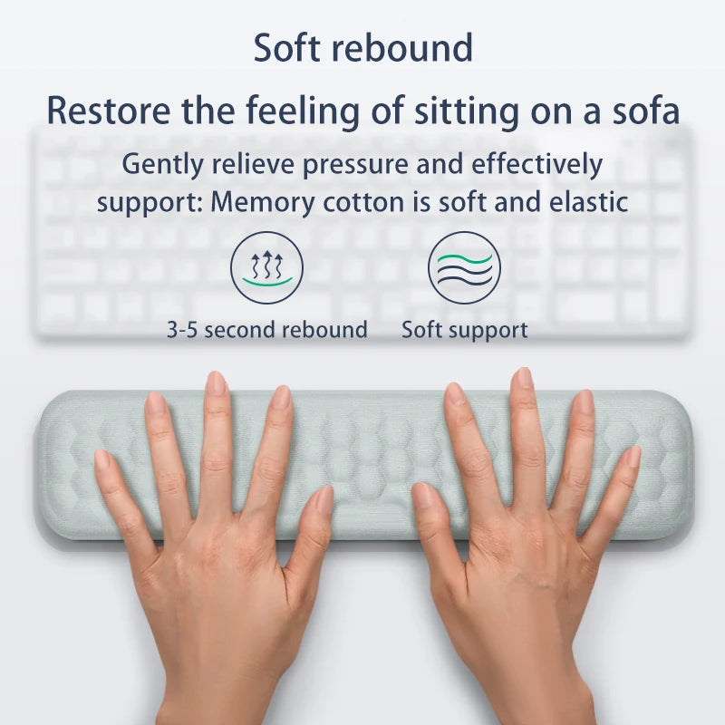 Ergonomic Memory Foam Keyboard & Mouse Wrist Rest Pad Set – Comfort Support for Office, Gaming & Laptop Use