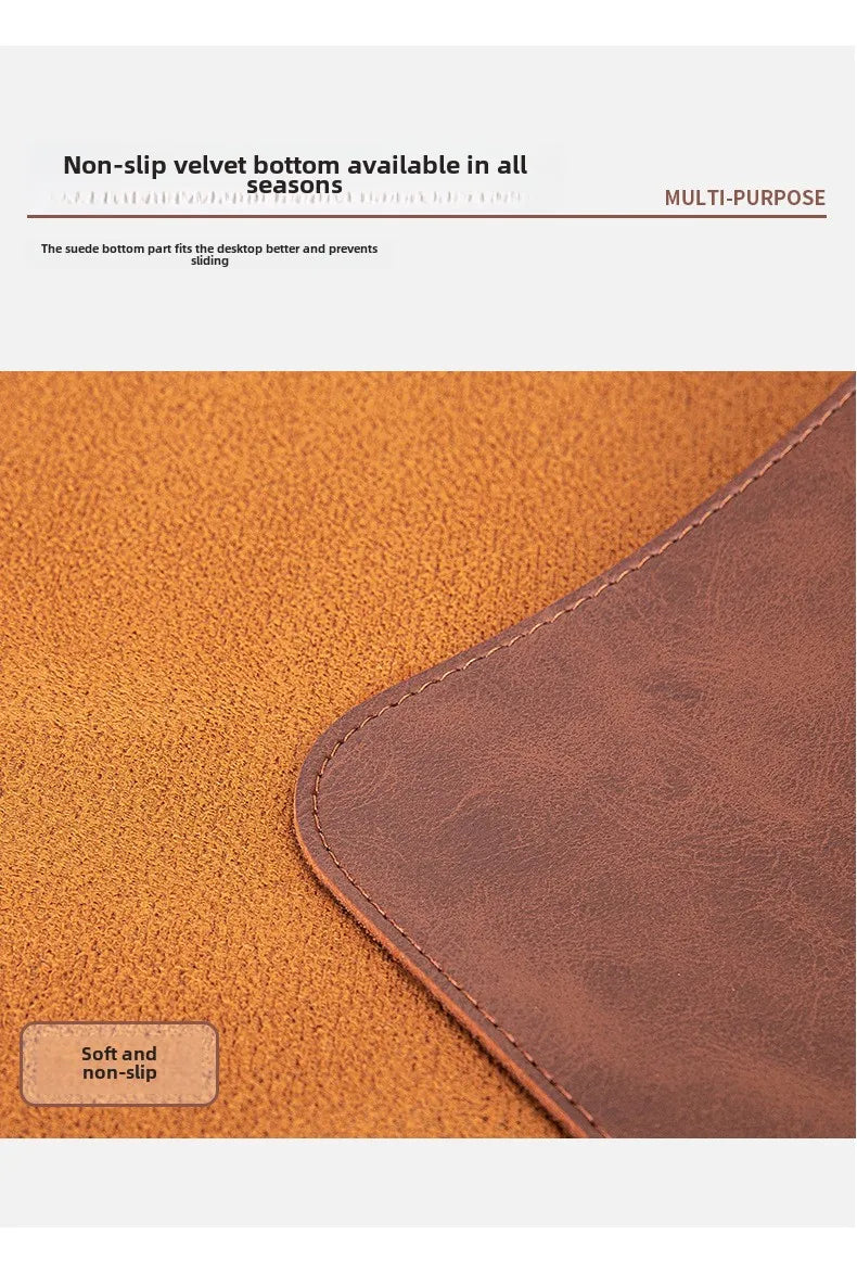 Waterproof PU Leather Desk Pad | Large Non-Slip Mouse Pad & Desk Protector