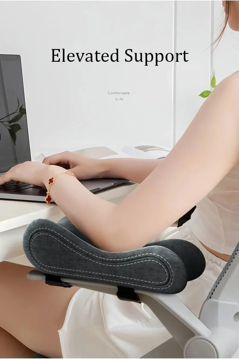 11 Pair Memory Foam Chair Armrest Pads – Pressure Relief Cushions for Office & Gaming Chairs | Elbow & Forearm Support for Long Sitting Comfort