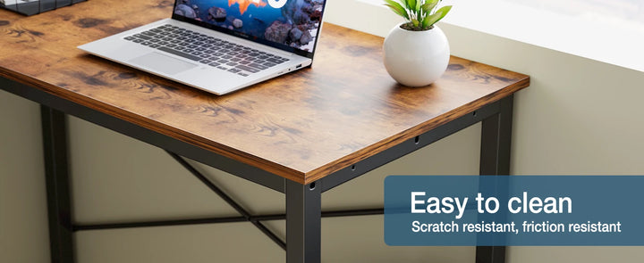 Minimalist 50” L-Shaped Office & Gaming Desk – Space-Saving Corner Workstation with CPU Shelf & Side Organizer
