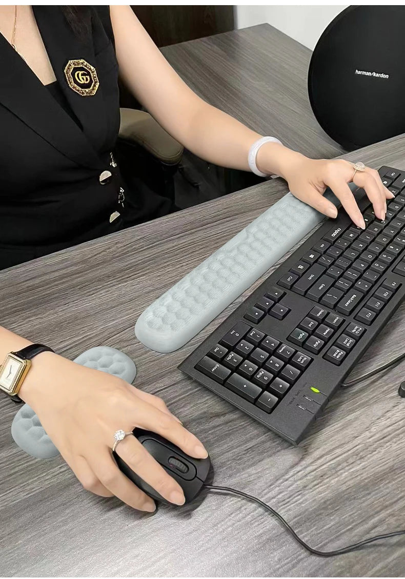 Ergonomic Memory Foam Wrist Rest for Keyboard & Mouse – Office Use
