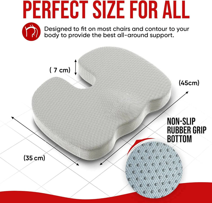 Memory Foam Seat Cushion – Hemorrhoid & Pressure Relie