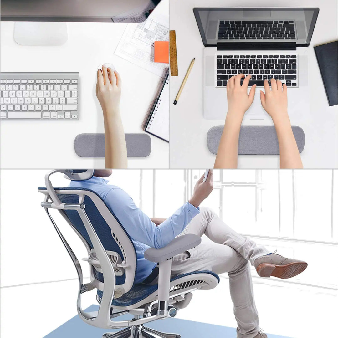 2PCS Memory Foam Armrest Cushions for Office & Gaming Chairs, Washable
