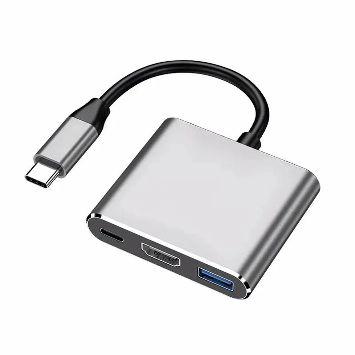 3 In 1 Usb-C Usb Hdmi-Compatible 4k Usb 3.1 Type-C To Usb 3.0 Charging Adapter and Converter