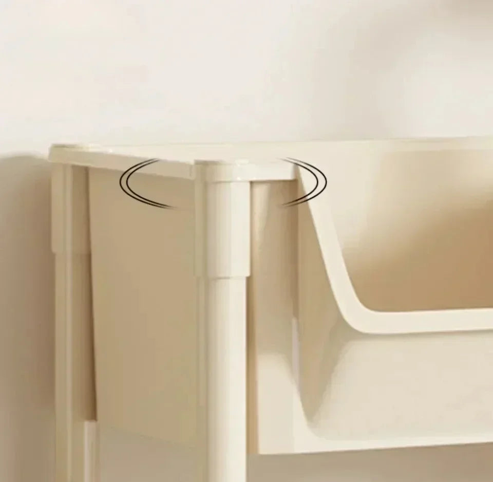 Slim Rolling Storage Rack – Multi-Tier Trolley Bookshelf Organizer