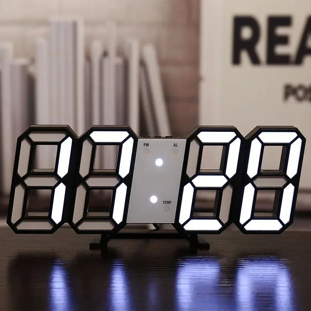 3D LED Digital Clock | Wall & Desk Decoration | Adjustable Brightness & Night Mode