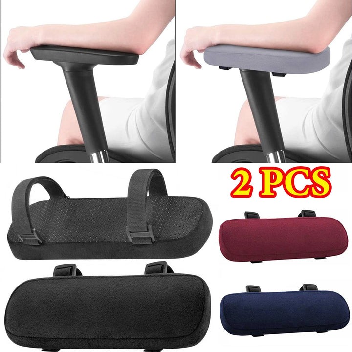 2PCS Memory Foam Armrest Cushions for Office & Gaming Chairs, Washable