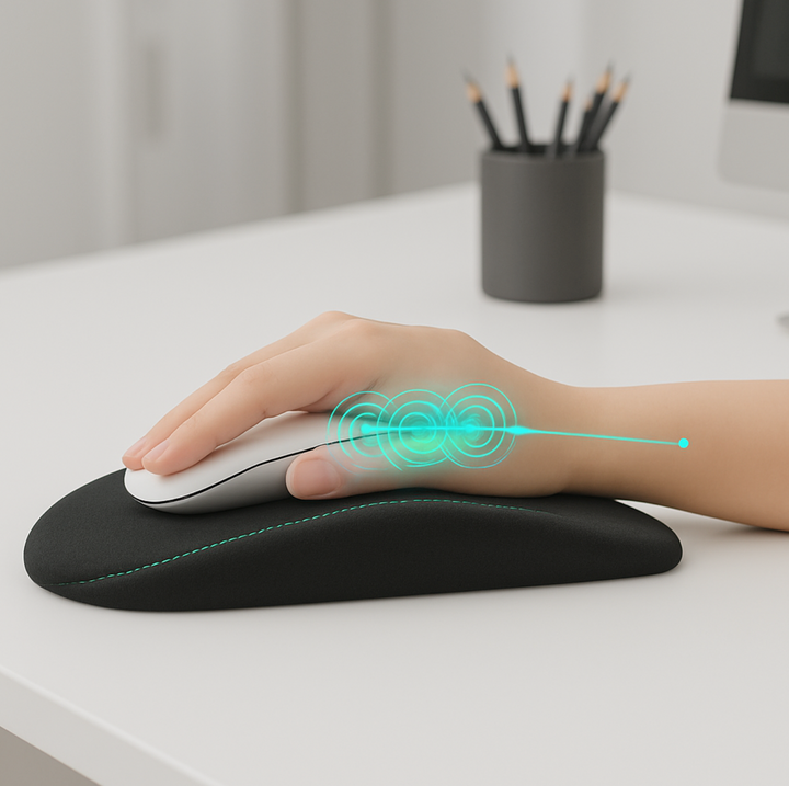 Memory Foam Mouse Pad – Wrist Rest with Non-Slip Base