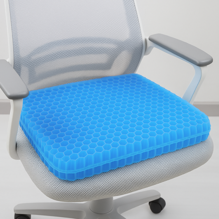 Gel Seat Cushion – Honeycomb Design for Back & Tailbone Relief