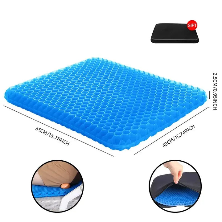 Gel Seat Cushion – Honeycomb Design for Back & Tailbone Relief