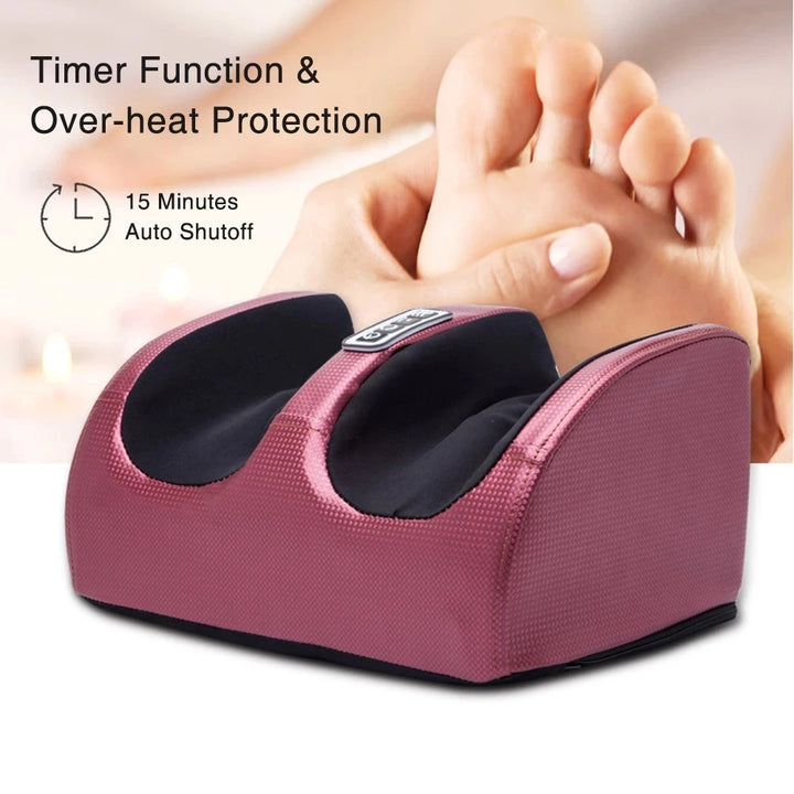 Electric Shiatsu Foot Massager - Deep Tissue Kneading + Heat Therapy