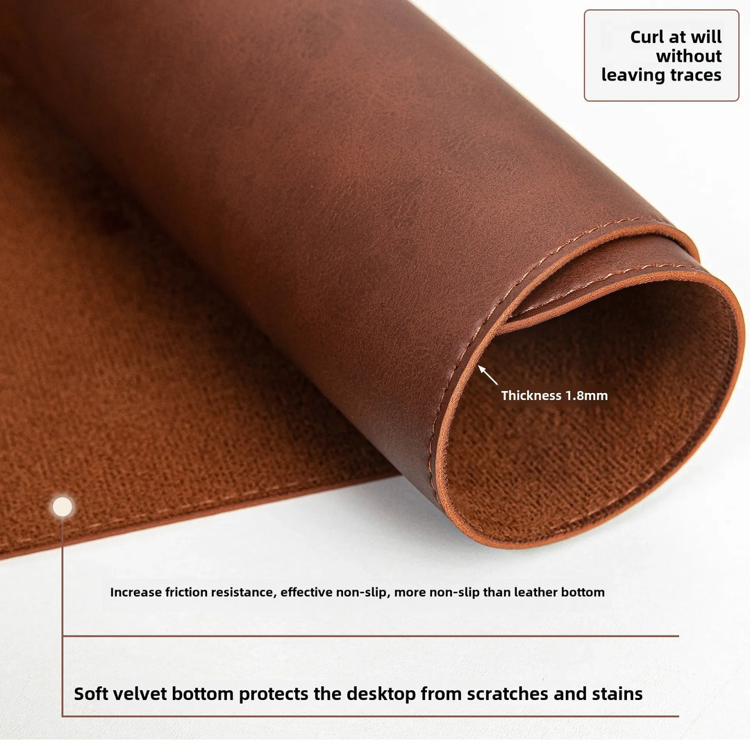 Waterproof PU Leather Desk Pad | Large Non-Slip Mouse Pad & Desk Protector