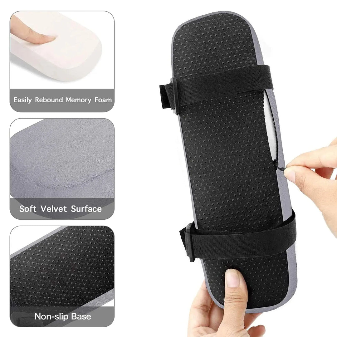 2PCS Memory Foam Armrest Cushions for Office & Gaming Chairs, Washable