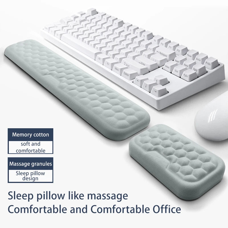 Ergonomic Memory Foam Wrist Rest for Keyboard & Mouse – Office Use